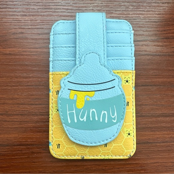 Winnie the Pooh Card Wallet Hunny Pot & Bees Slim Cardholder Disney Parks - Picture 1 of 10